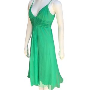 Elie Tahari emerald empire waist dress